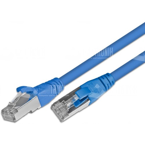 PKW-STP-K5E  2.0 Wirewin Patchkabel 2m Cat5E RJ45 Blau SFTP 2Fach Geschirmt Produktbild Additional View 1 L