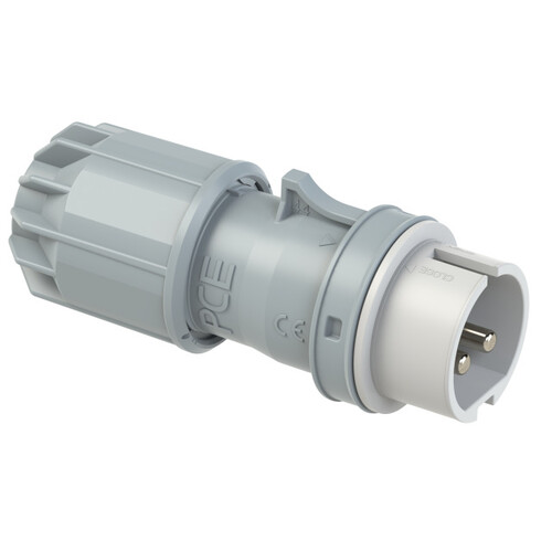 082-12v PC-Electric CEE-Stecker 16A 2p 42VAC 50/60Hz IP44 TWIST Produktbild Additional View 1 L