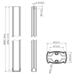 PUC2530 Vogels Aufhängungsprofil 300cm mit mehrfach-Kabelführung, Aluminium Produktbild Additional View 1 S