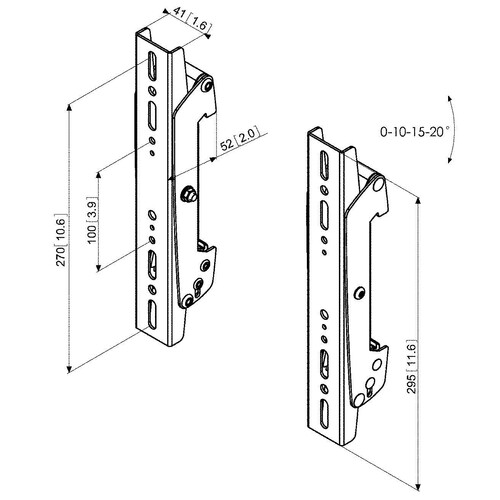 PFS 3302 Vogels Display Adapter Strips 295mm max.Vesa 270mm schwarz Produktbild Additional View 1 L