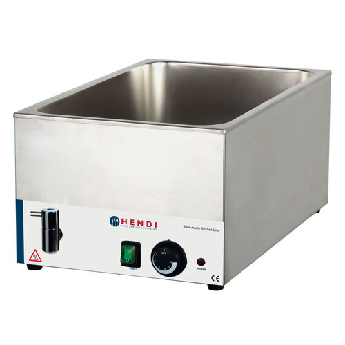 238912 Hendi Bain Marie EcoLine GN 1/1 150 mm, mit Ablaßhahn, Edelstahl, 1200 W Produktbild Additional View 1 L