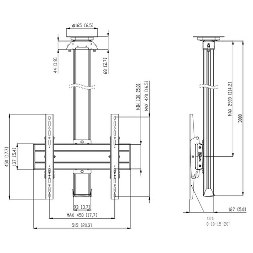 CT3044 Vogels Connect it Deckenhalter 360°, max. 80kg, bis 65, PUC1065/PUC253 Produktbild Additional View 1 L