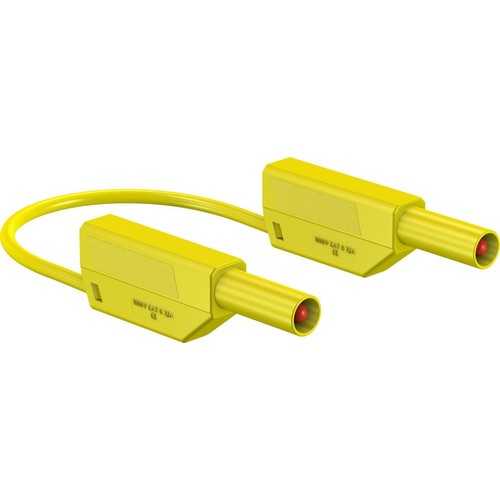 28.0124-10024 Multi-Contact SLK425-E 4mm Sicherheitsmessleitung 100cm gelb Produktbild Additional View 1 L