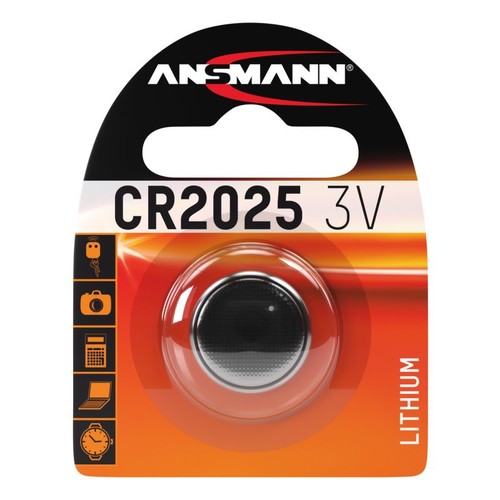 5020142 Ansmann Lithium Knopfzelle CR2025 3V 1er Blister Produktbild Additional View 1 L