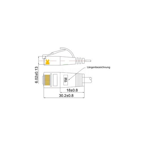 PKW-STP-SL-SLIM-KAT6 0.5 Wirewin KAT6 grau Slimpatchkabel geschirmt Produktbild Additional View 1 L