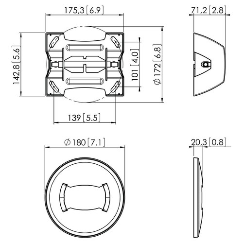 PUC1060 Vogels Deckenadapter für flache Decken (mit Abdeckung) Produktbild Additional View 2 L