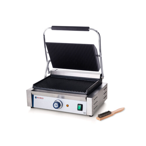 263655 Hendi Kontaktgriller Panini, oben und unten gerillt, 2200 W, 230 V Produktbild Additional View 2 L