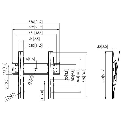 PFW6410 Vogels Vogels Display Wandhalter 43 65,neig  und verriegelbar, max. 75kg Produktbild Additional View 2 L