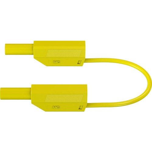 28.0124-10024 Multi-Contact SLK425-E 4mm Sicherheitsmessleitung 100cm gelb Produktbild Additional View 2 L