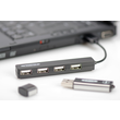 ED-85040 Ednet USB Hub  4PORT MINI USB 2.0 USB Power, schwarz Produktbild Additional View 2 S