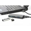 ED-85155 Ednet USB Hub  4PORT USB 3.0 Inkl.5V/2A Netzteil, Schwarz Produktbild Additional View 2 S