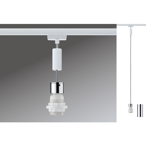 95437 Paulmann Urail 2Easy Basic Pendel max 1x20W E27 Weiß/Chrom 230V Metall Produktbild Additional View 2 L