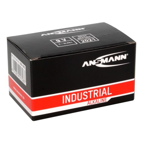 1505-0001 Ansmann Industrie Alkaline Batterie 9V Block E / 6LR61 10er Karton Produktbild Additional View 2 L
