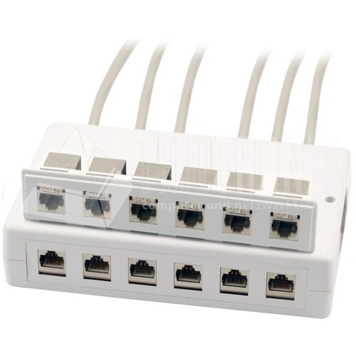 125460 Wirewin Patchpanele 12-Port Aufputzbox Grau Plastik für Keystone Produktbild Additional View 3 L