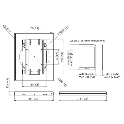 PTS2010 Vogels PTS 2010 UNIVERSAL TABLOCK Silver Produktbild Additional View 3 L