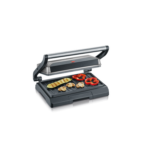 239400 Severin KG2394 Kompakt Multigrill 800W schwarz-silber B23xT14.5cm Produktbild Additional View 3 L