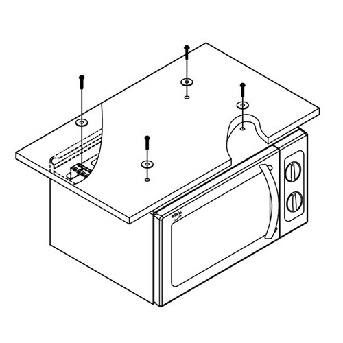 434004 Silva MWU 20.4 silb Unterbau Mikrowelle 700W 17L silber Produktbild Additional View 3 L