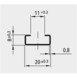 88236206 ELECTRO TERMINAL HS2-O88 HOHLSCHIENE VERZ. GELOCHT Produktbild