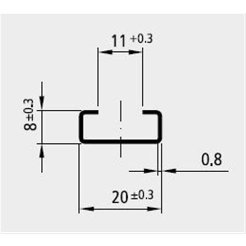 88236206 ELECTRO TERMINAL HS2-O88 HOHLSCHIENE VERZ. GELOCHT Produktbild Front View L