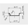 88233203 ELECTRO TERMINAL SS 35 SVZ PROFILSCHIENE NORMAL (S 1900)  UNGELOCHT Produktbild