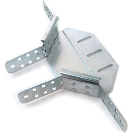 RAA 60-10S PUK RINNEN-ANBAUABZWEIG 100 INCL.4 STK. KLR SCHRAUBE + MUTTER Produktbild front M