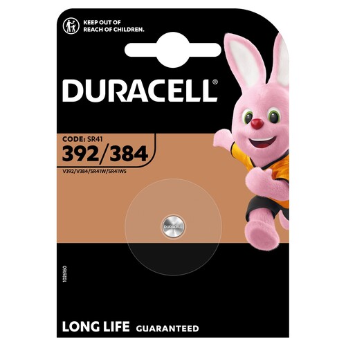 953110 DURACELL 392/B1 KNOPFZELLE (1 STK.BL) 1,5V SPEZIALBATTERIE (384) Produktbild Front View L