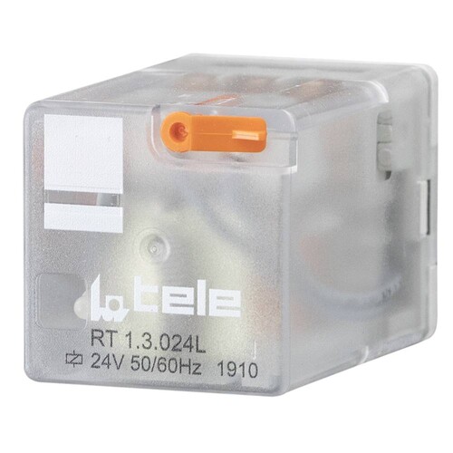 100526LD TELE HASE RT 1.3.024 INDUSTRIE- RELAIS 24VAC 10A 3WE  (RL 306524) Produktbild Front View L