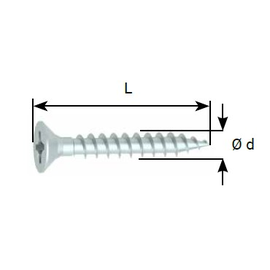 KPSPAX330GVZ Schalterschrauben 3x30mm Spanplattenschrauben Senkkopf PZ1 Produktbild front M