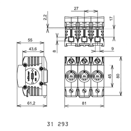 88419607 WÖHNER 31293 TRITON D02/63A 3-POLIG Neozed Element 63A D02 Produktbild