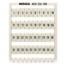 209-566 WAGO WSB SCHNELLBEZ.SYSTEM 1-50 WEISS  (2X) WAAGR. Produktbild