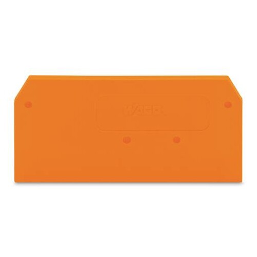 281-329 WAGO ABSCHL.U. ZWISCHENPLATTE 4 ORANGE ZU 2.LEITERKL. Produktbild Front View L