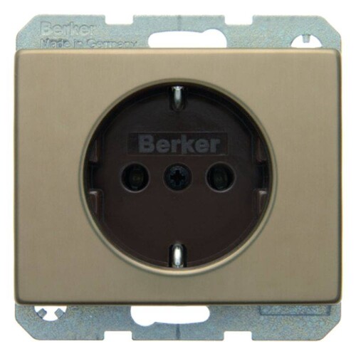 47140001 BERKER SCHUKO-STECKDOSE ARSYS HELLBRONZE Produktbild Front View L