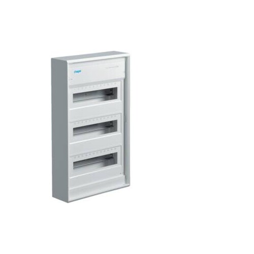 VA36BN HAGER AUFPUTZVERTEILER 3 REIHIG OHNE TÜR Produktbild Front View L