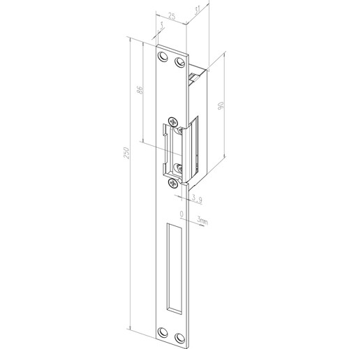 24EFF-02135D11 FUSS 24E FAFIX HZ 6-12V M. ARRETI. MECH.ENTR. U. VERSTELLB.FALLE Produktbild Front View L