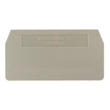 1608740000 Weidmüller ZAP/TW 1 Abschlussplatte für ZDU 2,5 beige Produktbild front S