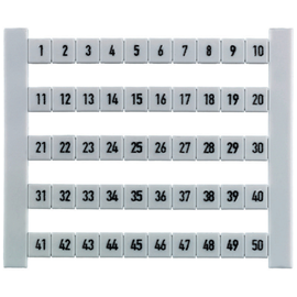468660001 WEIDMÜLLER DEK 6 BEZ. 1-50FW Klemmenmarkierer 50Stk=1Kart/50 Schilder Produktbild front M