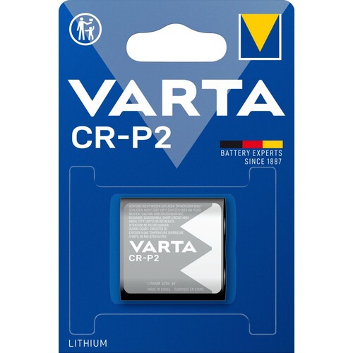 06204301401 VARTA LITHIUM CR-P2 (1STK.-BL.) Photobatterie 6V (223) Produktbild Front View L