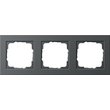 21323 GIRA RAHMEN 3-FACH E2 ANTHRAZIT Produktbild front S