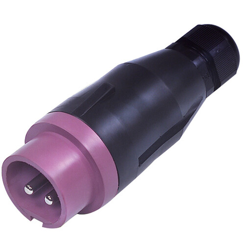 10949 Gifas Vollgummi-CEE-Stecker 2x16A 24V IP44 Produktbild Front View L