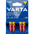 04703101404 VARTA LONGLIFE Max Power Batterie AAA Micro (4STK.-BL.) Produktbild