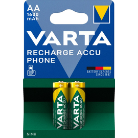 58399201402 VARTA RECHARGE ACCU Phone AA Mignon f. Telefon 1600mAh (2STK.-BL.) Produktbild