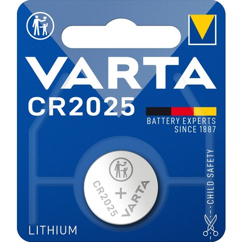 06025101401 VARTA ELECTRONICS CR2025 (1STK.-BL.) Knopfzellenbatterie 3V Produktbild