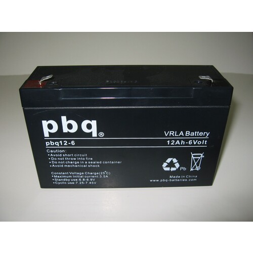 107782 PBQ BLEIGELAKKU FASTON 4,8MM 6V/12AH (LXBXH 151X50X94 MM) Produktbild Front View L