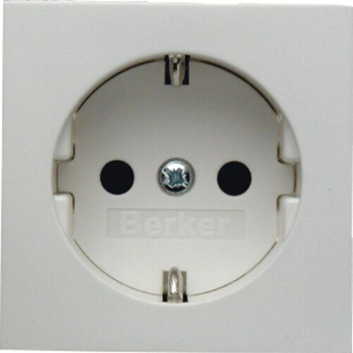 47231909 BERKER SCHUKO-STECKDOSE M. SHUTTER B1/S1 POLARWEISS Produktbild Front View L