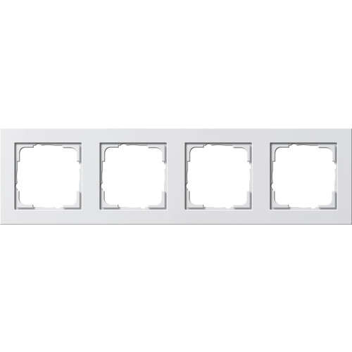 21422 GIRA RAHMEN 4-FACH E2 REINWEISS seidenmatt Produktbild