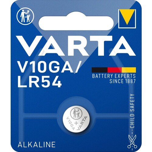 04274101401 VARTA ELECTRONICS V10GA/LR54 (1STK.-BL.) Knopfzellenbatterie 1,5V Produktbild