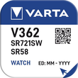 00362101111 VARTA WATCH V362 (1STK.-BL.) Knopfzellenbatterie 1,55V Produktbild