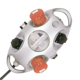 AM 94558SI MENNEKES AIRKRAFT STECKDOSEN- KOMBIN.2XCEE5/16 2XSSD 1XFI M.ZUL.3M SIL Produktbild front M