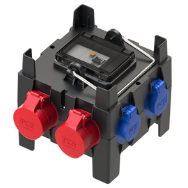 9030014 PCE MOBIL-VERTEILER GERÄTEST. 5/16 2XCEE5/16,4SSD FI-GESICHERT Produktbild front M