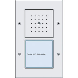 126666 GIRA TÜRSTATION AP M. LS+ RUFTASTER 1-FACH REINWEISS Produktbild